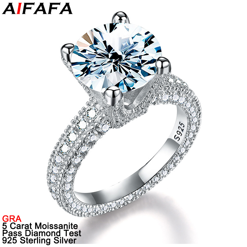 Moissanite Ring - แหวนเพชรโมอิสซาไนต์แท้ 5 กะรัต เงินแท้ s925 11