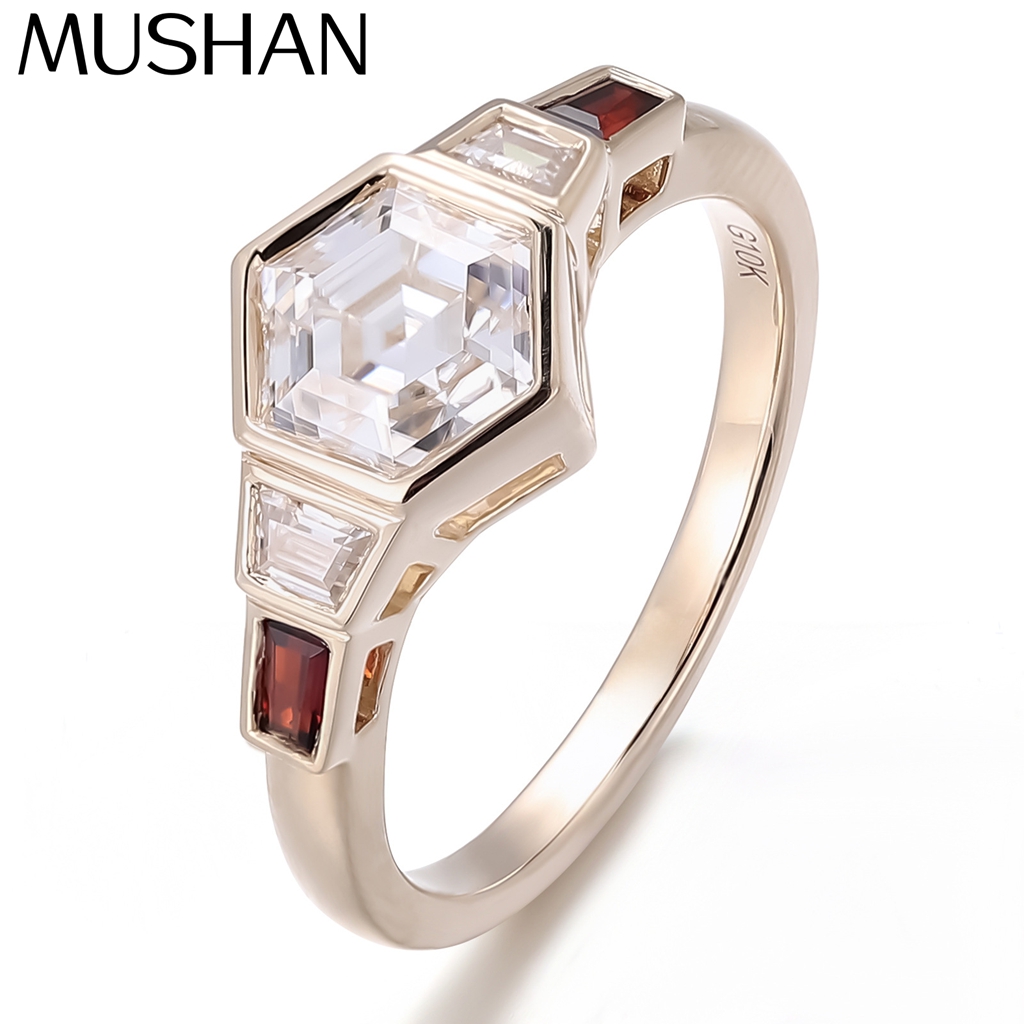 Moissanite Ring - เครื่องประดับสั่งทำ MUSHAN แหวนทอง 10k 14k 18k