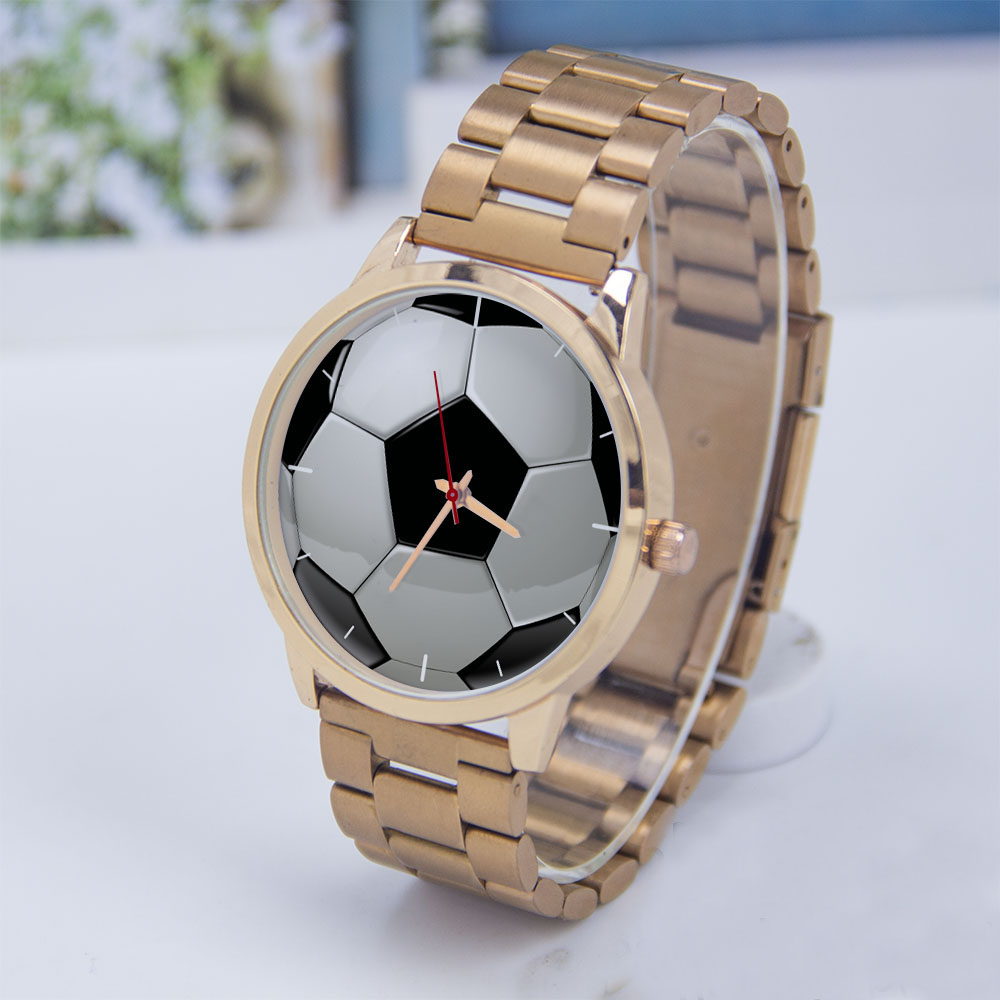 Jewelry Watch - นาฬิกาข้อมือดีไซน์ฟุตบอล แฟนบอล สีเงิน สำหรับผู้ชาย ผู้หญิง ของที่ระลึก