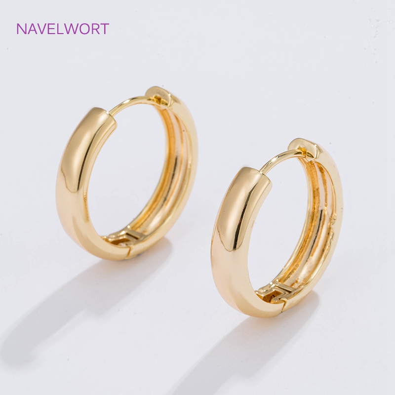 Hoop Earrings - 6 ขนาดต่างหูห่วงวงกลมชุบทองของขวัญหญิง, ต่างหูทรงกลมคุณภาพสูงสำหรับผู้หญิงเครื่องประดับแฟชั่น