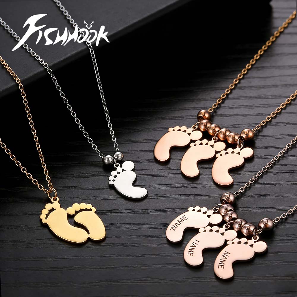 Anklet Foot Chain - สร้อยคอคู่แบบสลักชื่อส่วนตัว สร้อยข้อเท้าสลักชื่อ ครอบครัว แม่ พ่อ ของขวัญวันพ่อวันแม่