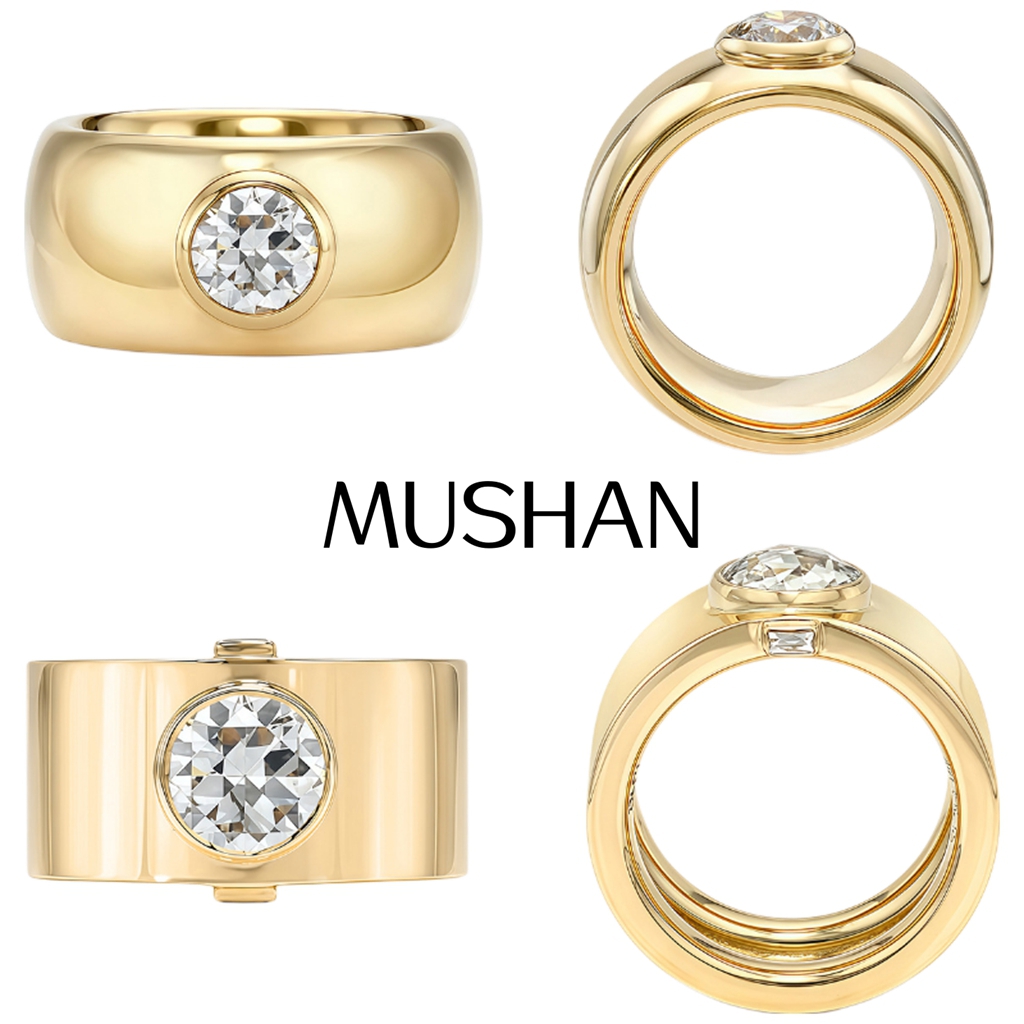 Moissanite Ring - เครื่องประดับ MUSHAN แหวนเงินแท้ 925 ประดับเพชรโมอิสซาไนต์ สี