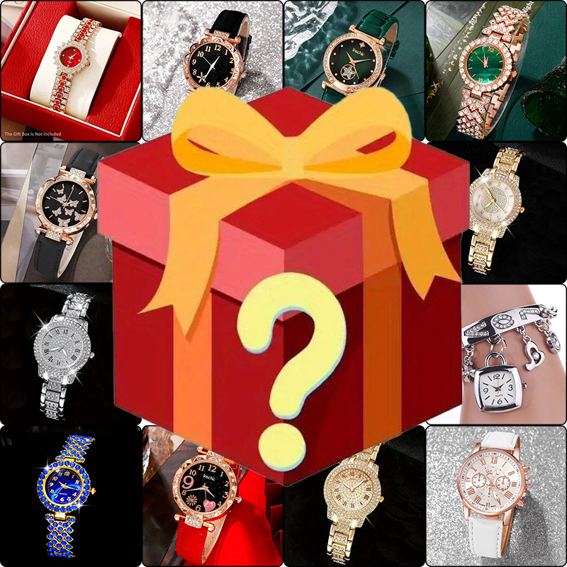 Jewelry Watch - 1 ชิ้น กล่องปริศนาเซอร์ไพรส์พร้อมอัตราชัยชนะ 100% สุ่มบรรจุนาฬิกาสําหรับผู้ชายที่แสดงในภาพ นี่คือ