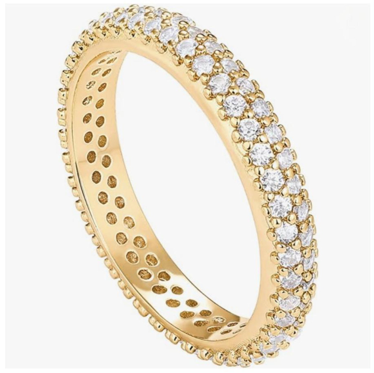 แหวนเงินแท้ 925 ชุบทอง 14K แบบ - Moissanite Ring บทวิจารณ์และราคา