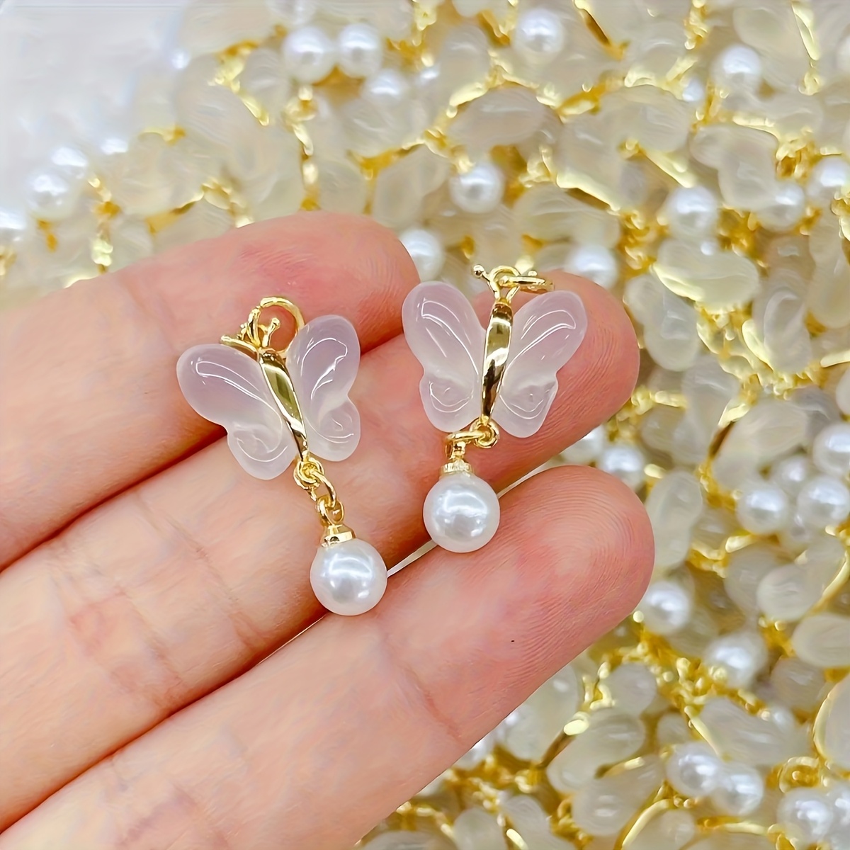 จี้แก้วรูปผีเสื้อสไตล์เรโทร 1  - Butterfly Pendant Necklace บทวิจารณ์และราคา