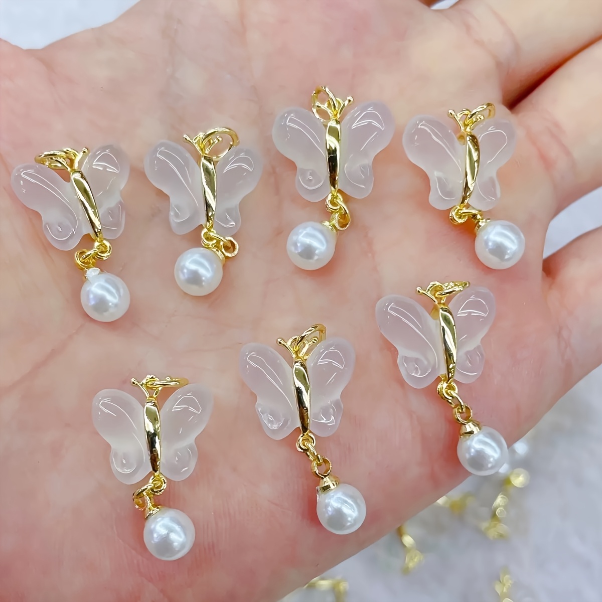 จี้แก้วรูปผีเสื้อสไตล์เรโทร 1  - Butterfly Pendant Necklace บทวิจารณ์และราคา