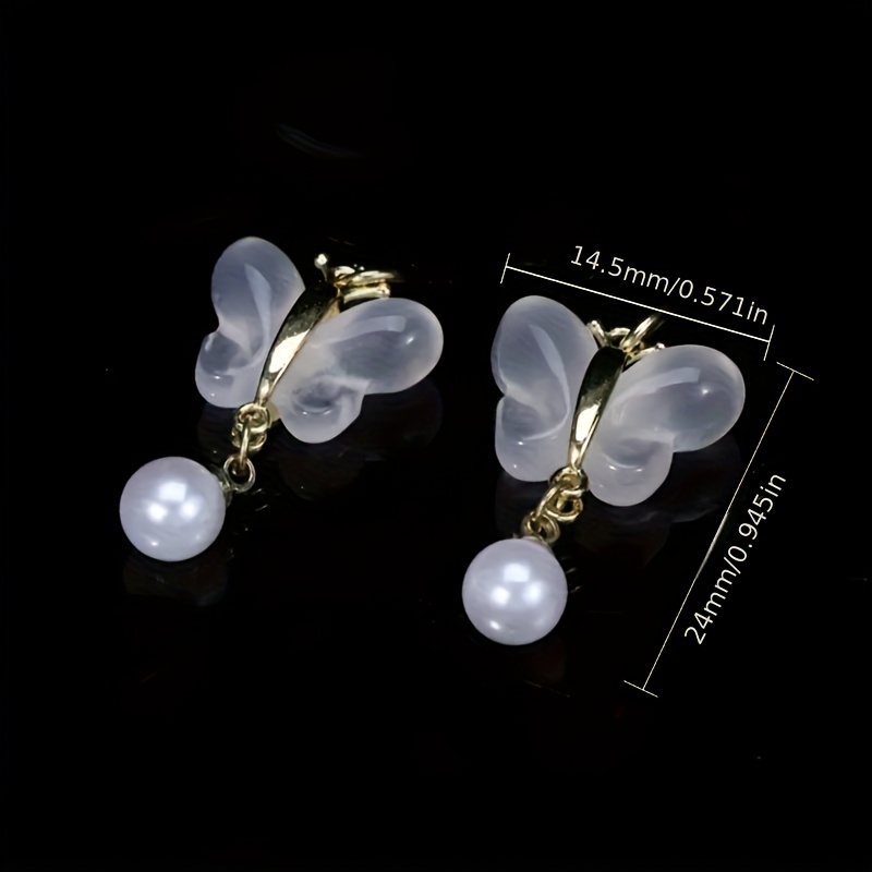 จี้แก้วรูปผีเสื้อสไตล์เรโทร 1  - Butterfly Pendant Necklace บทวิจารณ์และราคา