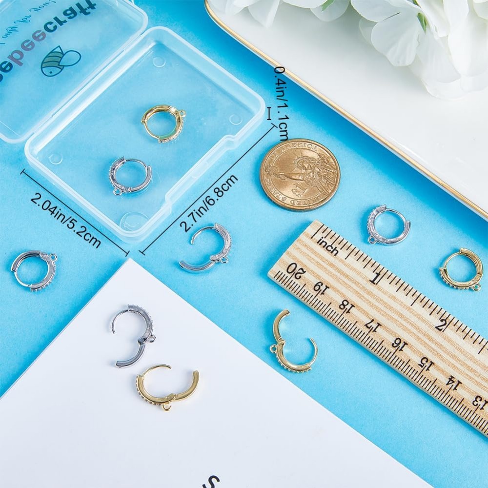 1 กล่อง 12 ชิ้นรอบ Leverback ต - Hoop Earrings บทวิจารณ์และราคา