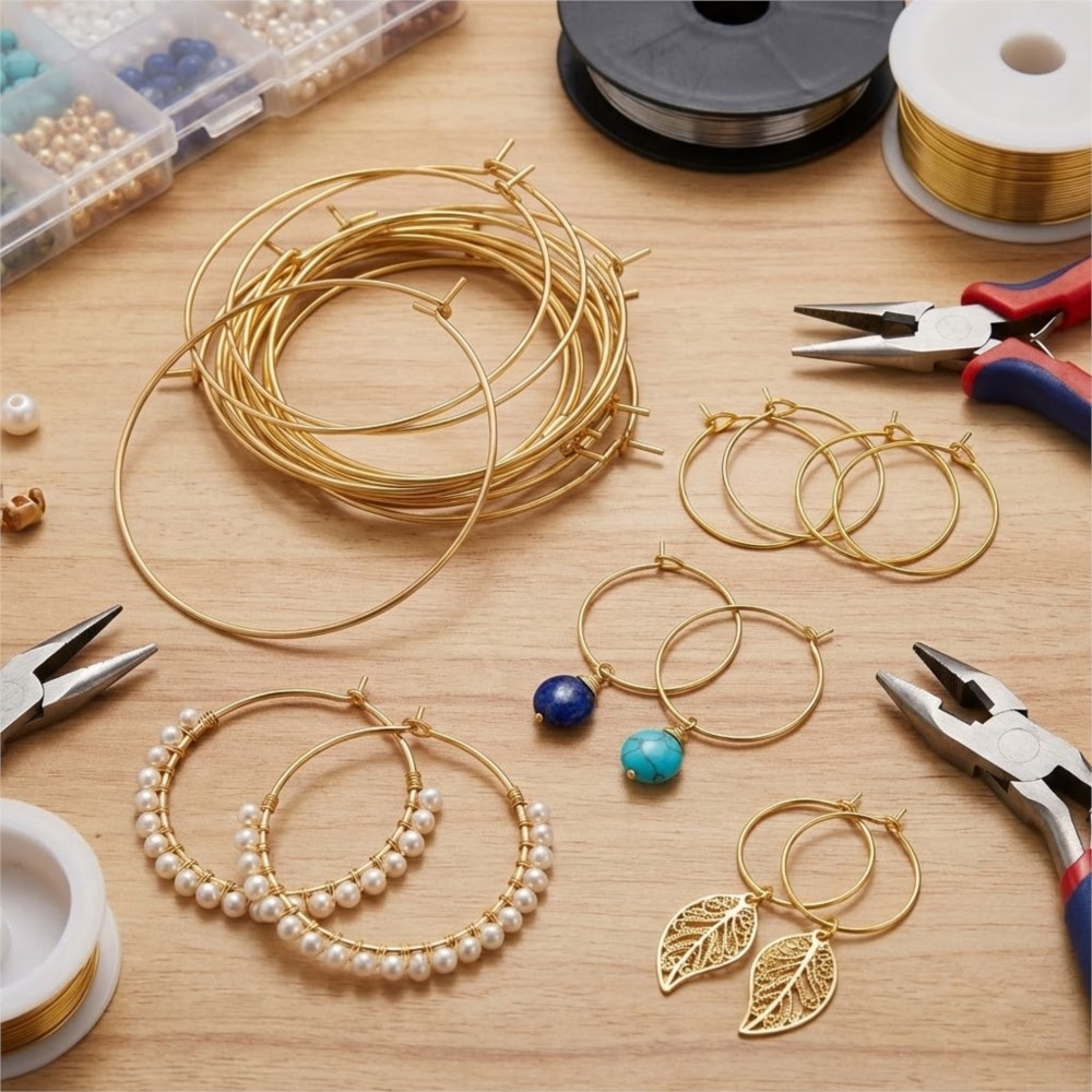 ต่างหูห่วงสแตนเลส 316 สีทอง/เง - Hoop Earrings บทวิจารณ์และราคา