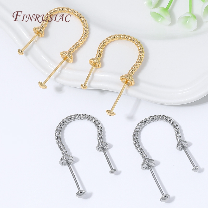 1-3 ชิ้น ต่างหูห่วงบิดชุบทอง 1 - Hoop Earrings บทวิจารณ์และราคา