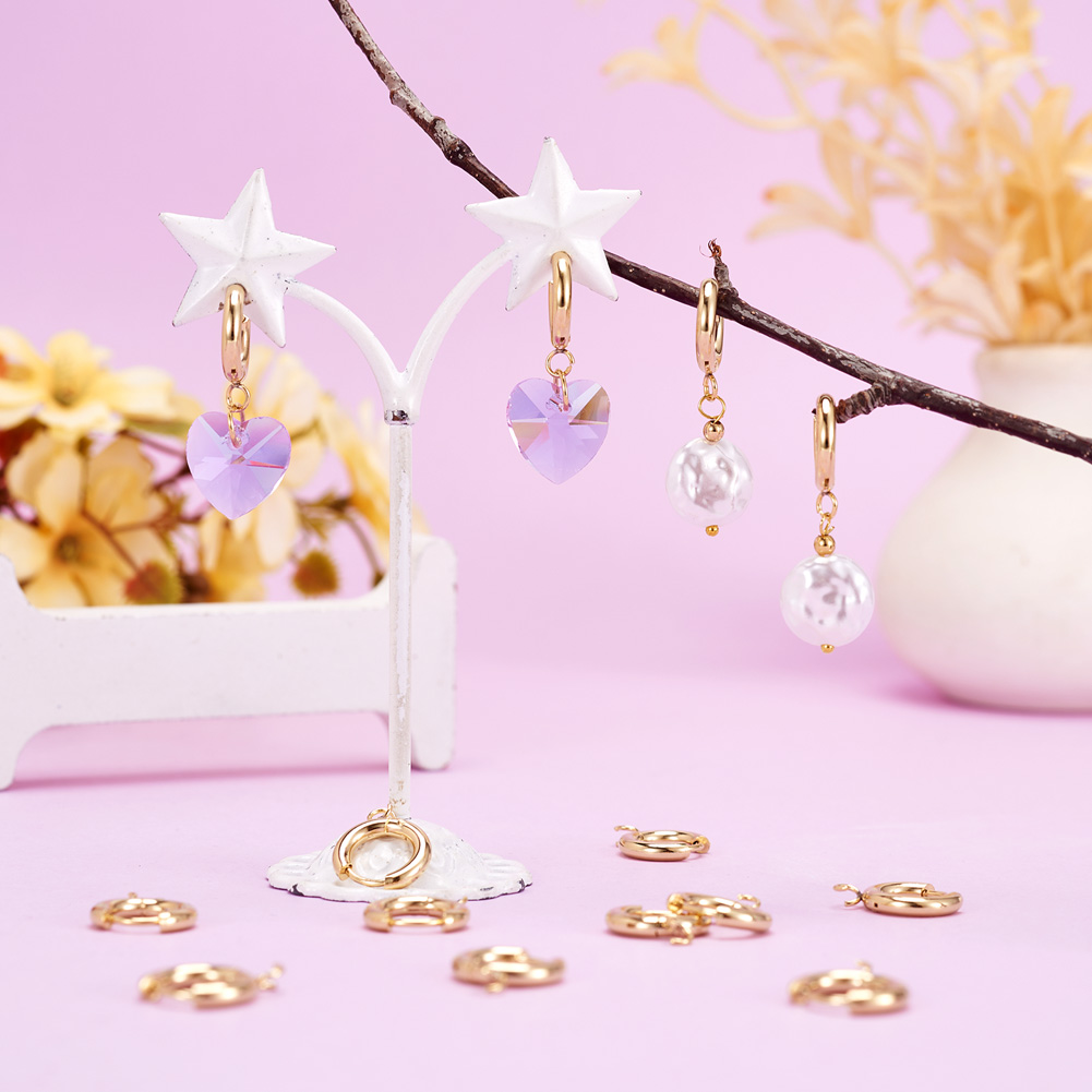 ตะขอเกี่ยวต่างหูสแตนเลส 201 จำ - Hoop Earrings บทวิจารณ์และราคา