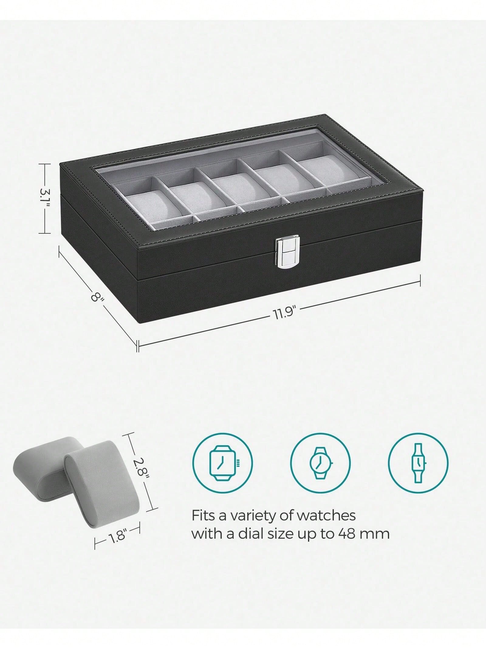 กล่องเก็บนาฬิกาแบบล็อคได้ 12 ช - Jewels On Watches บทวิจารณ์และราคา