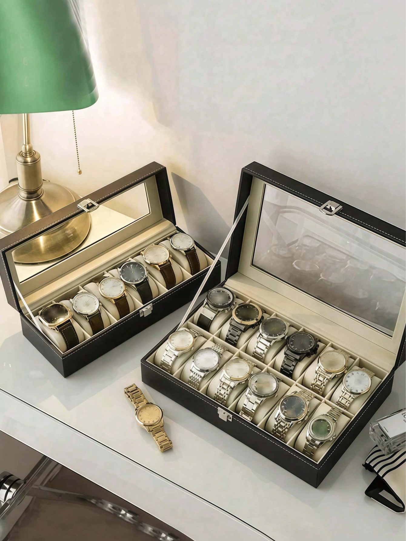 กล่องใส่นาฬิกาหนังพร้อมกุญแจล็ - Jewels On Watches บทวิจารณ์และราคา