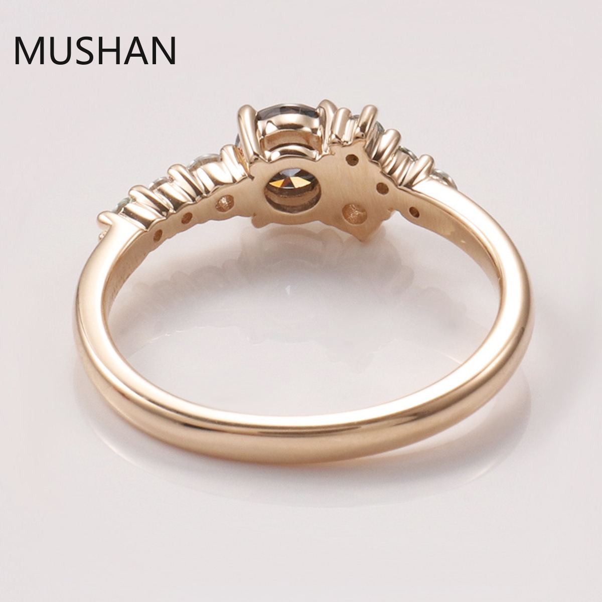 MUSHAN แหวนทองคำ 14K 18K หรูหร - Moissanite Ring บทวิจารณ์และราคา