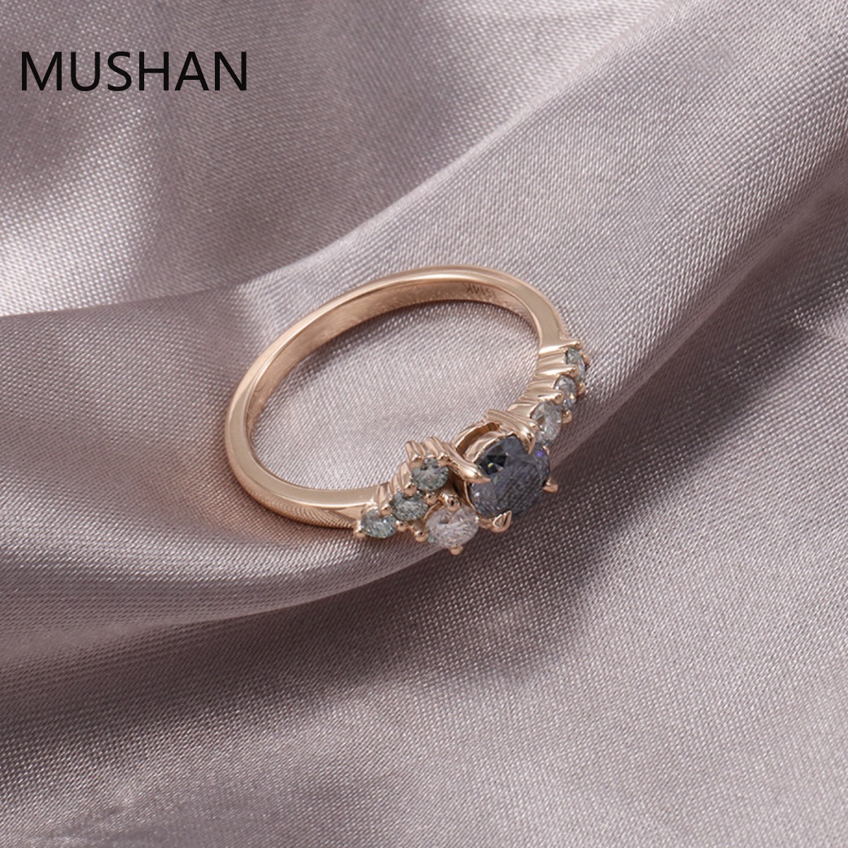 MUSHAN แหวนทองคำ 14K 18K หรูหร - Moissanite Ring บทวิจารณ์และราคา