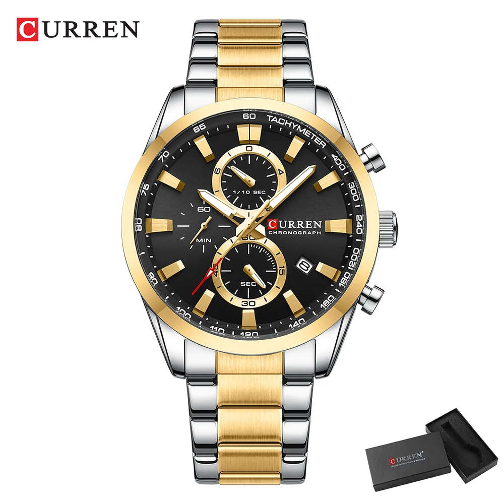 CURREN ลำลองควอตซ์โครโนสปอร์ตน - Jewelry Watch บทวิจารณ์และราคา
