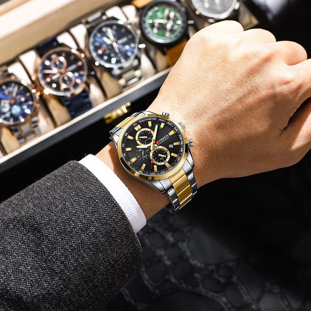 CURREN ลำลองควอตซ์โครโนสปอร์ตน - Jewelry Watch บทวิจารณ์และราคา