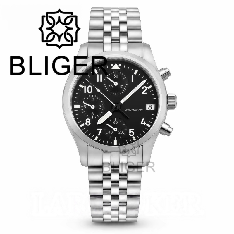 BLIGER ฟูลแบล็ค บรัช 38 มม. VK - Jewelry Watch บทวิจารณ์และราคา