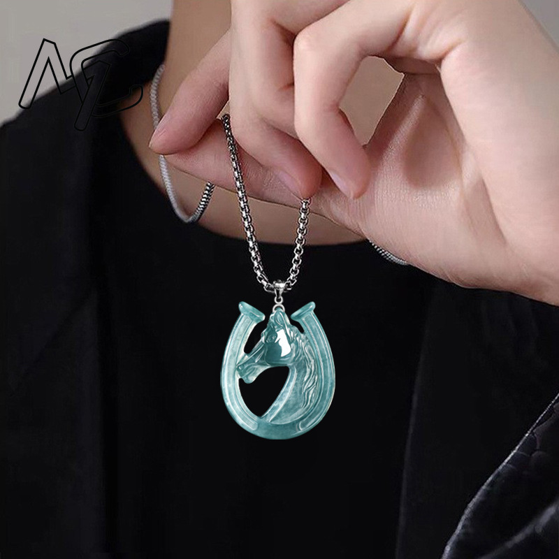 สร้อยคอจี้หยกน้ำเงินธรรมชาติเง - The Jewelry & Watches บทวิจารณ์และราคา