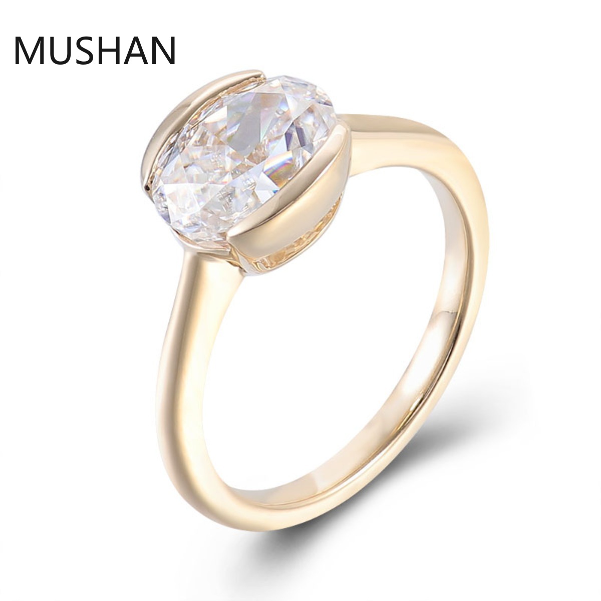 MUSHAN แหวนทองคำ 14K 18K ดีไซน - Moissanite Ring บทวิจารณ์และราคา