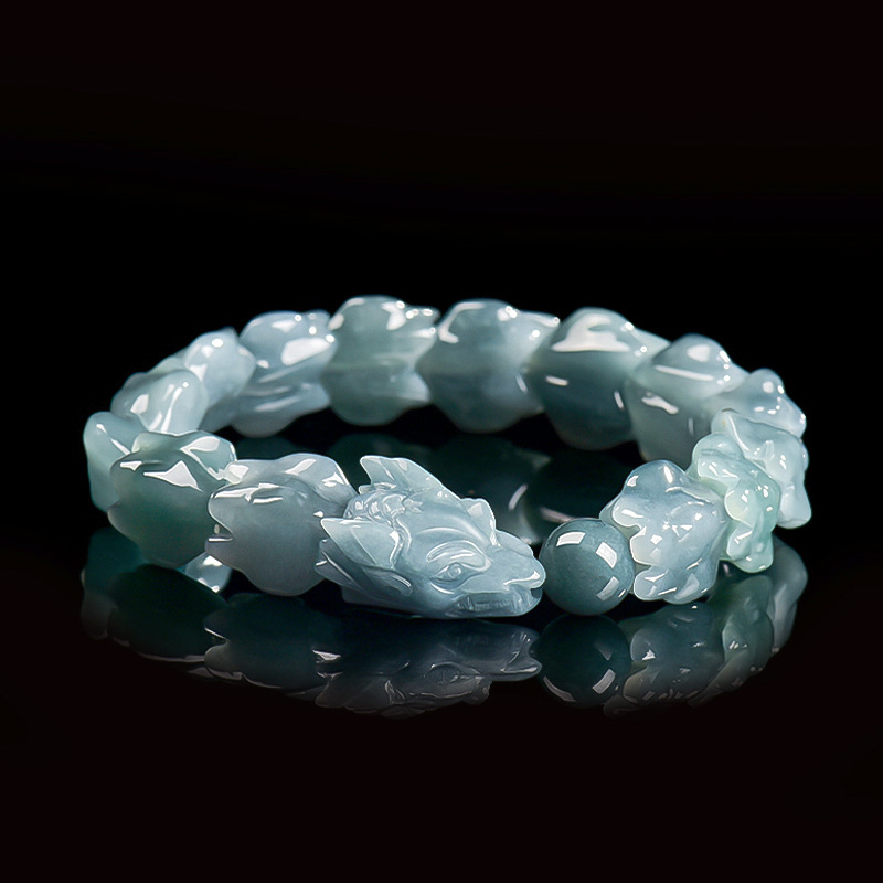 กำไลหยกพม่าสีน้ำเงินแกะสลักลาย - The Jewelry & Watches บทวิจารณ์และราคา