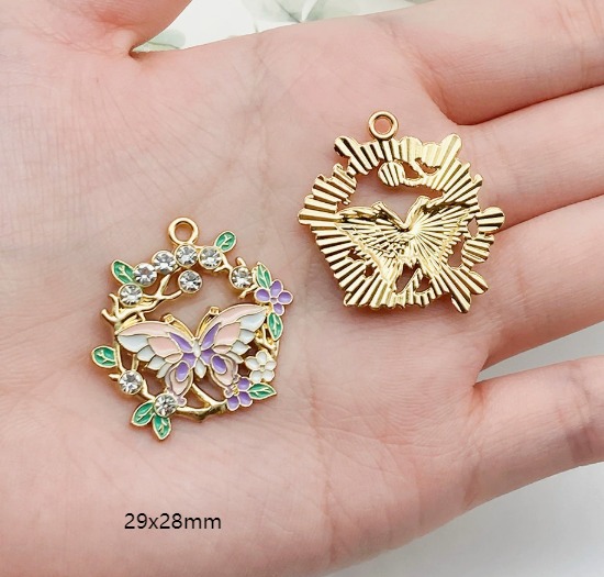 จี้รูปผีเสื้อหลากสี 10 ชิ้น สำ - Butterfly Pendant Necklace บทวิจารณ์และราคา